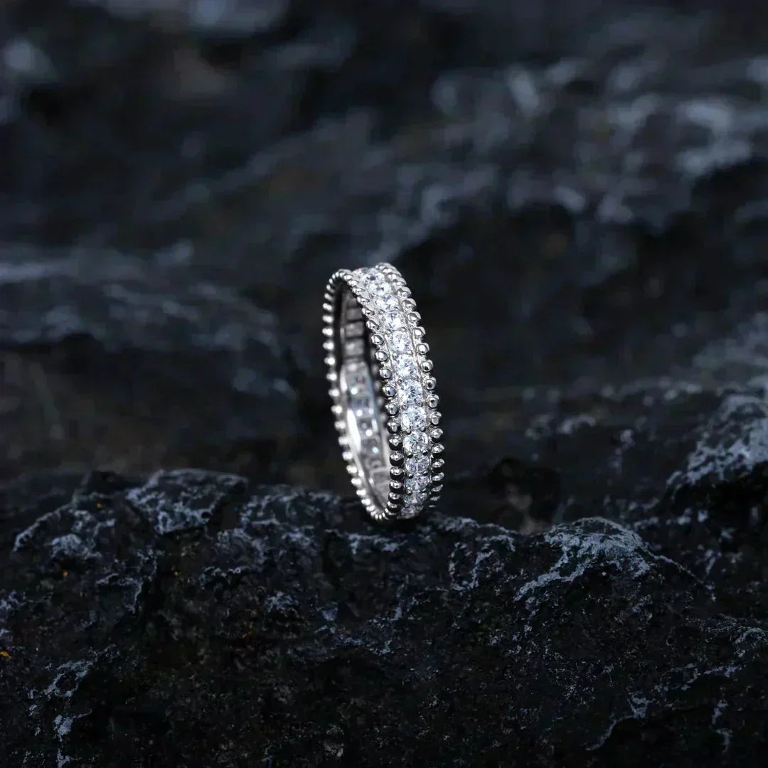 [AURORA]PERLEE DIAMOND SILVER RING