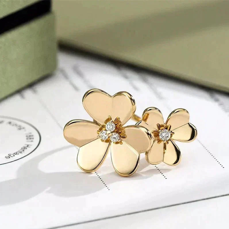 [AURORA]CLOVER COMOS GOLD DIAMOND RING