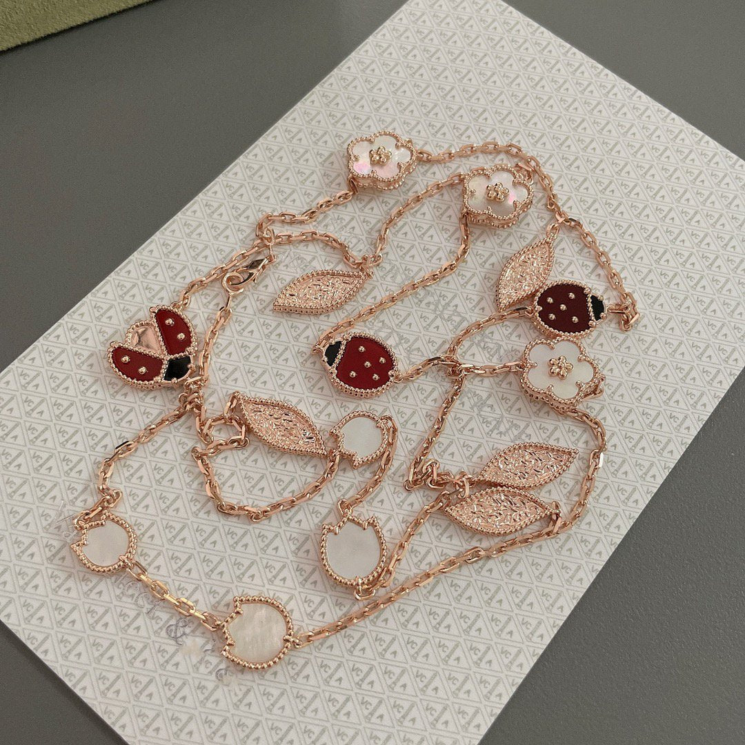 [basloveJW]LUCKY SPRING 15 MOTIVE ROSÉGOLD HALSKETTE