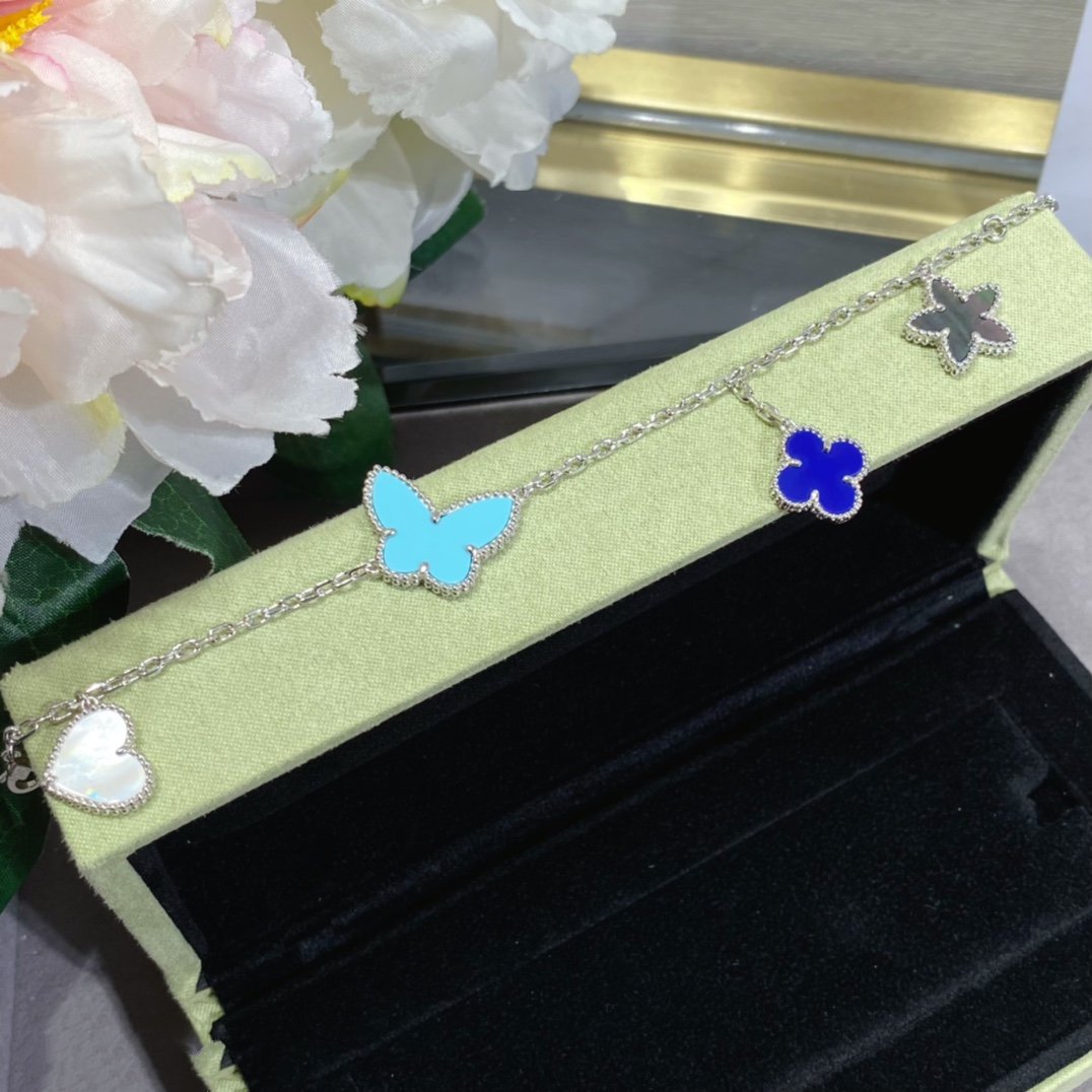[AURORA]LUCKY SPRING SILVER BRACELET 4 MOTIF