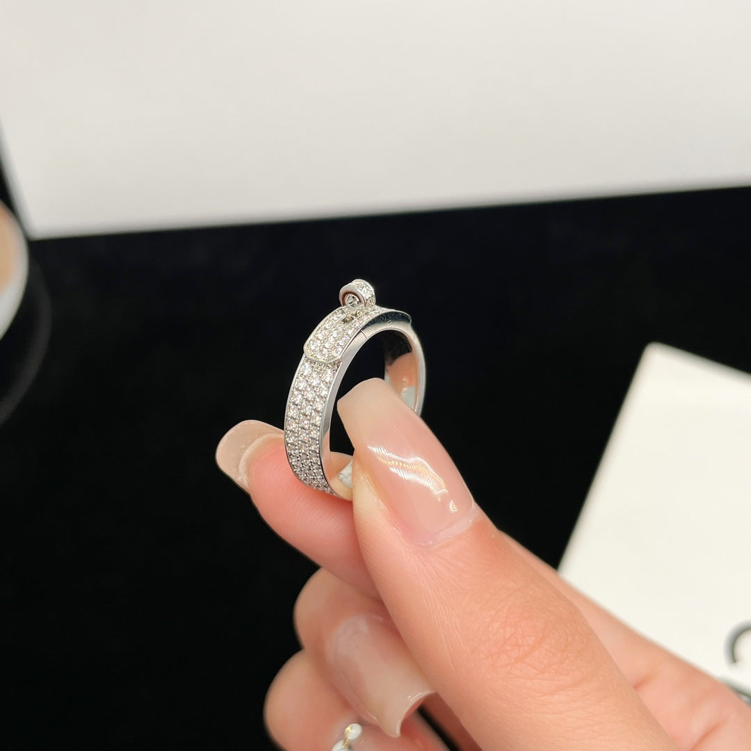 [AURORA]KELLY SILVER DIAMOND RING