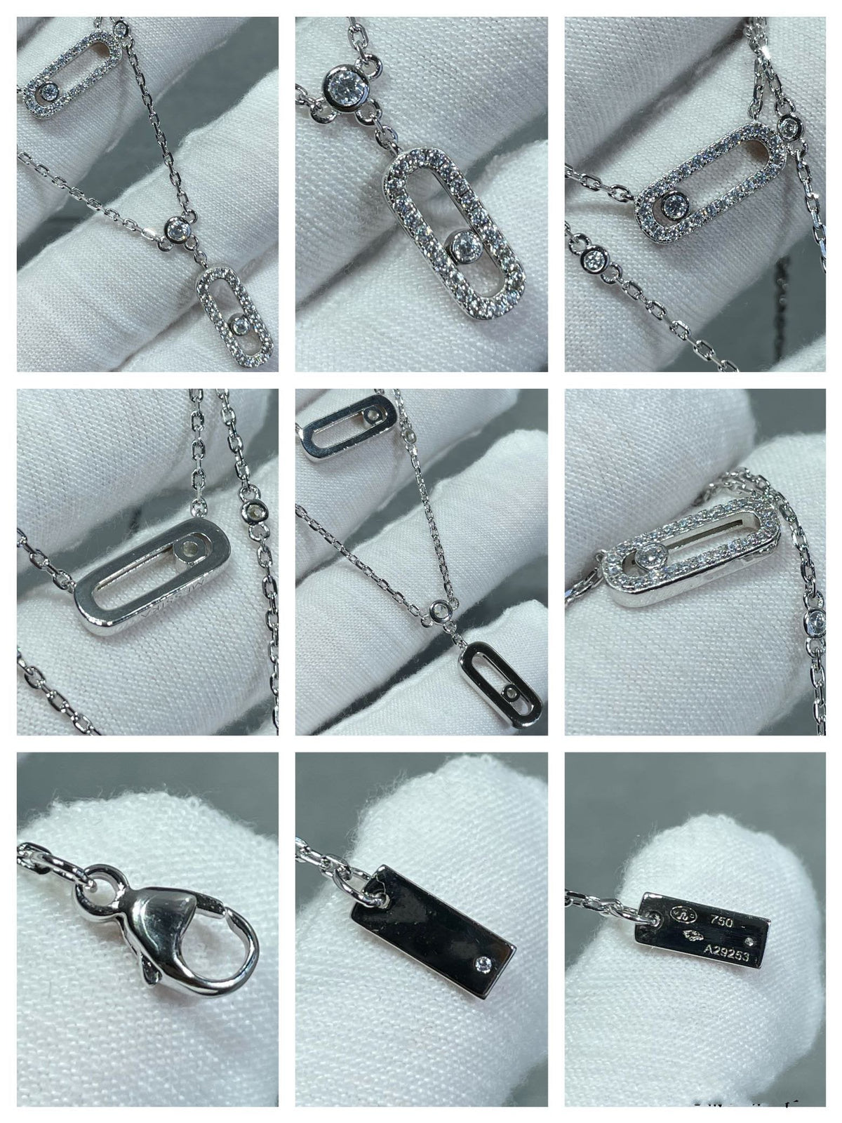 [AURORA]MOVE 2 ROW DIAMOND NECKLACE