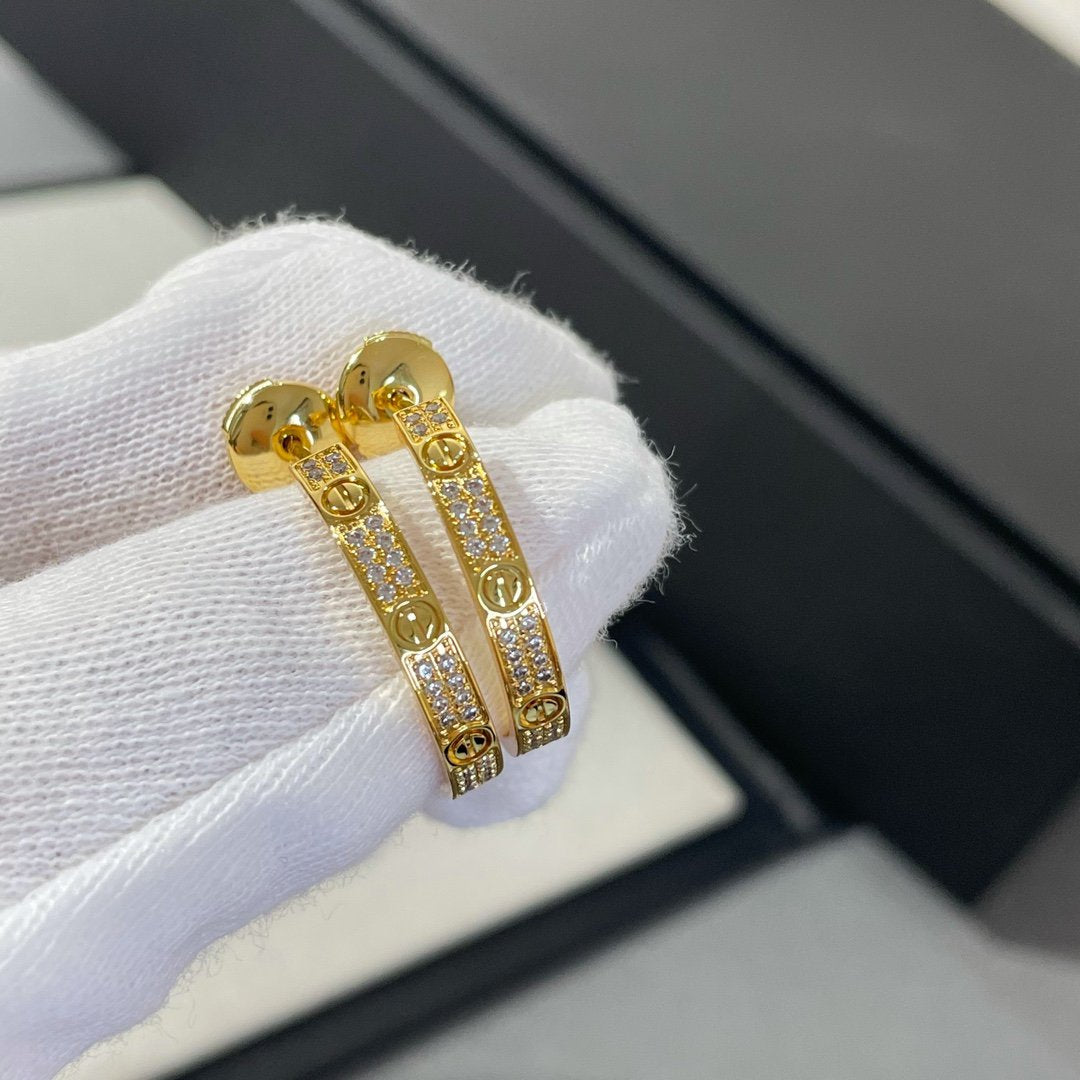 [AURORA]LOVE DIAMANT GOLD CREOLEN