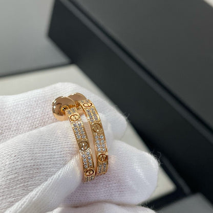 [AURORA]LOVE DIAMANT-KREOLEN AUS ROTGOLD