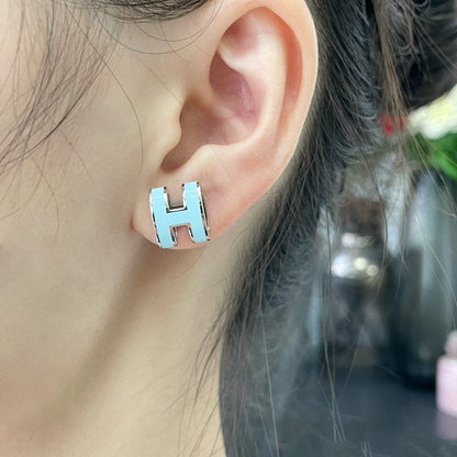 [AURORA]POP H スカイブルー スタッドピアス