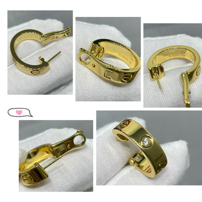 [AURORA]LOVE 5,5MM 1 DIAMANT OHRRINGE
