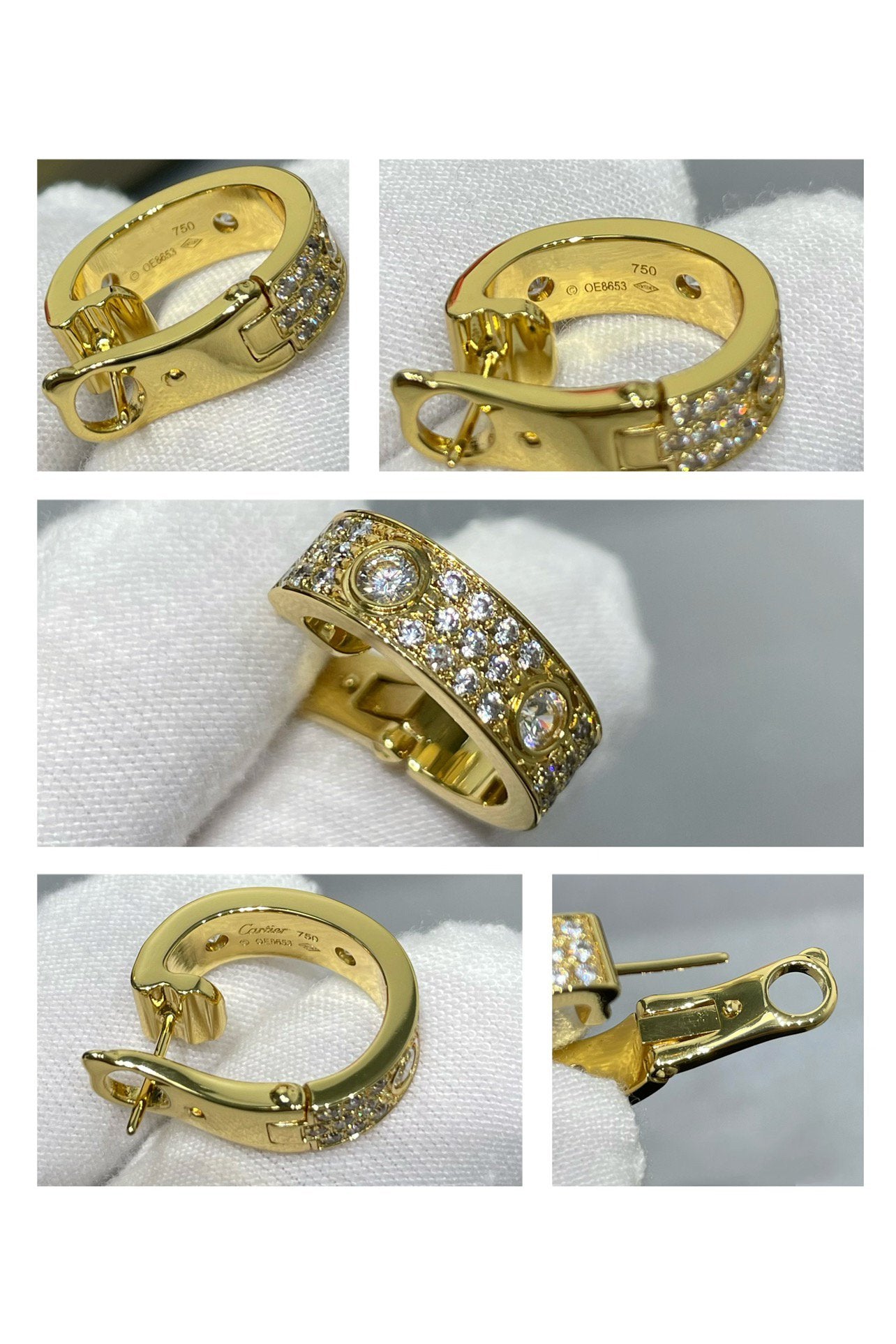 [AURORA]LOVE 5.5mm ダイヤモンドパヴェイヤリング