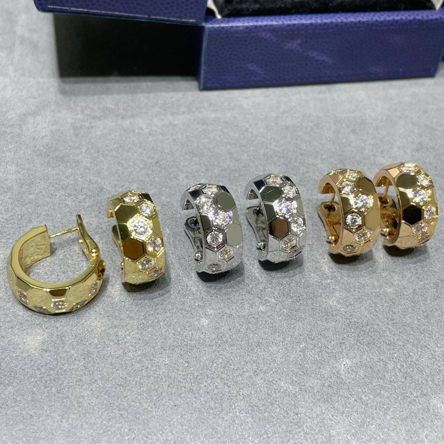 [AURORA] BEE LOVE DIAMANT-CREOLEN 