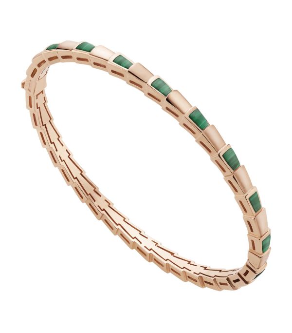[AURORA]SERPENTI-ARMBAND ROSA GOLD MALACHIT 