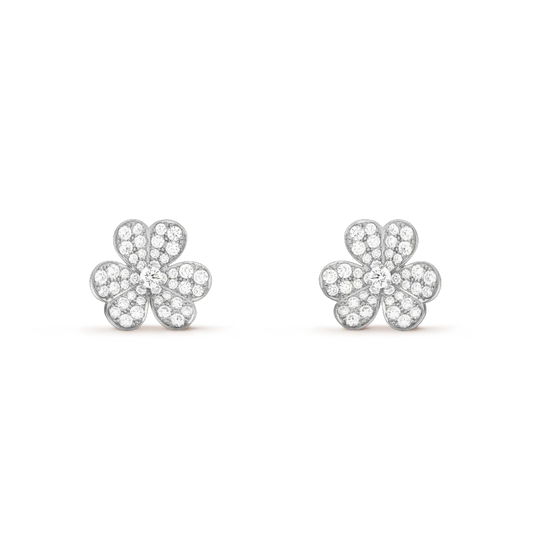 [AURORA]CLOVER COMOS DIAMOND EARRINGS SILVER
