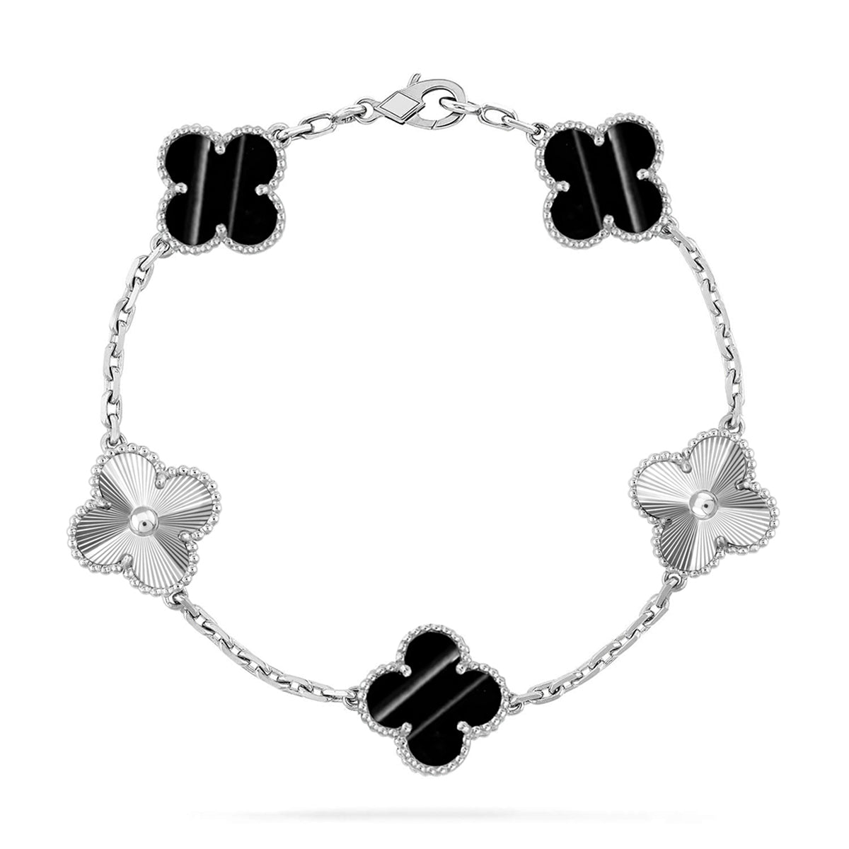 [AURORA] CLOVER 5 MOTIF PULSAR STONE BRACELET COLLECTION