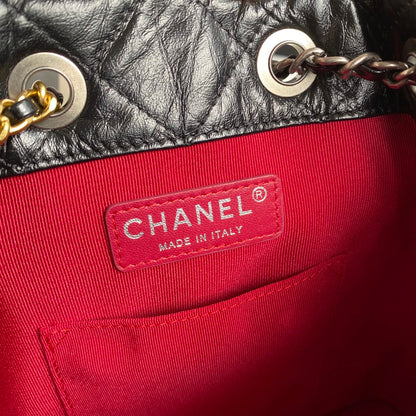 CC GRABRIELLE SMALL 24 BACKPACK IN BLACK CALFSKIN
