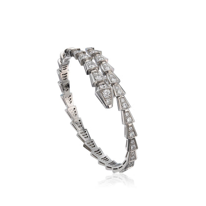 [AURORA]SERPENTI ARMBAND 6MM SILBER DIAMANT 