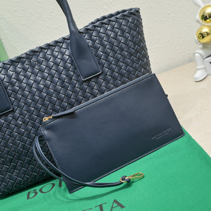 Large Cabat 45cm Navy Blue Lambskin Ghw