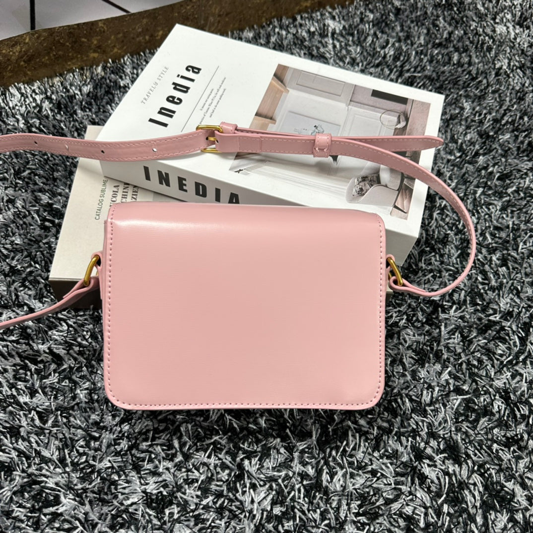 TRIOMPHE TEEN 18 PINK PASTEL COWHIDE LEATHER