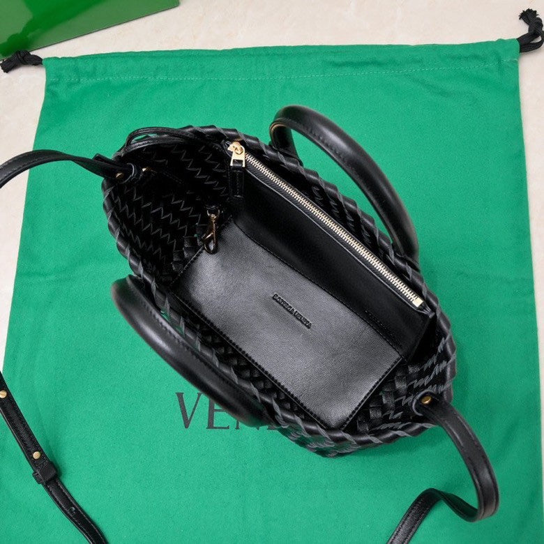 Mini Cabat 20cm Black Lambskin Ghw