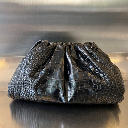 Classic Pouch 40cm Black Calfskin