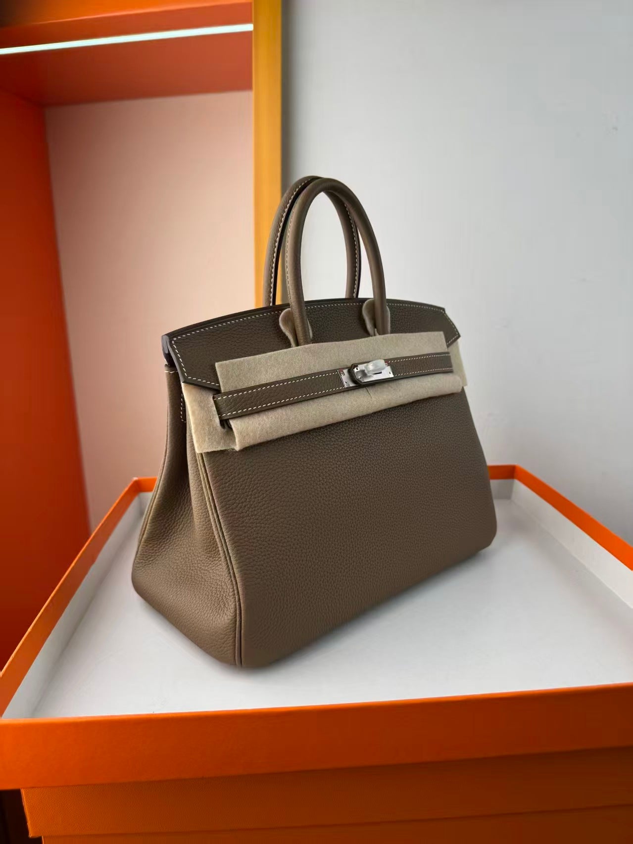 HM BIRKIN 30CM BROWN TOGO LEATHER SILVER HARDWARE