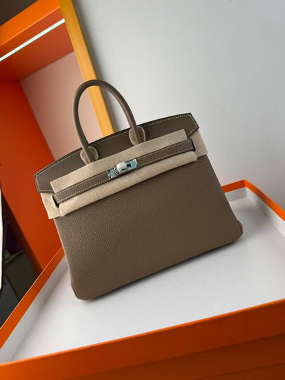 HM BIRKIN 30CM BROWN TOGO LEATHER SILVER HARDWARE