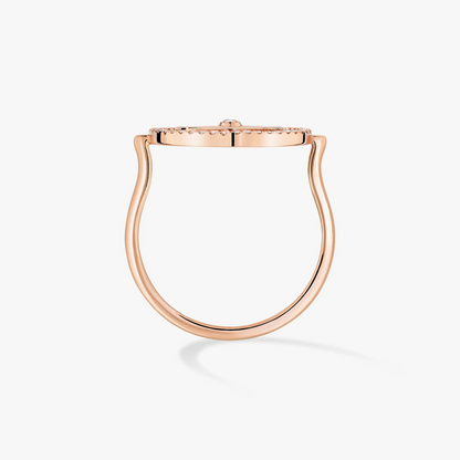 [AURORA]LUCKY MOVE PINK GOLD DIAMOND RING