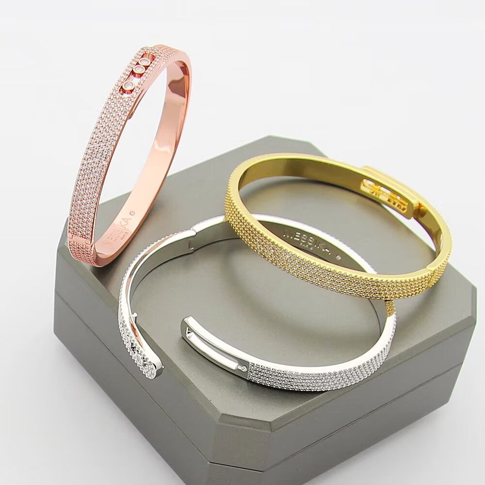 [AURORA]Move Noa Full Pavé Diamond Bangle Bracelet