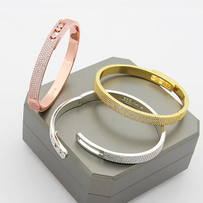 [AURORA]Move Noa Full Pavé Diamond Bangle Bracelet