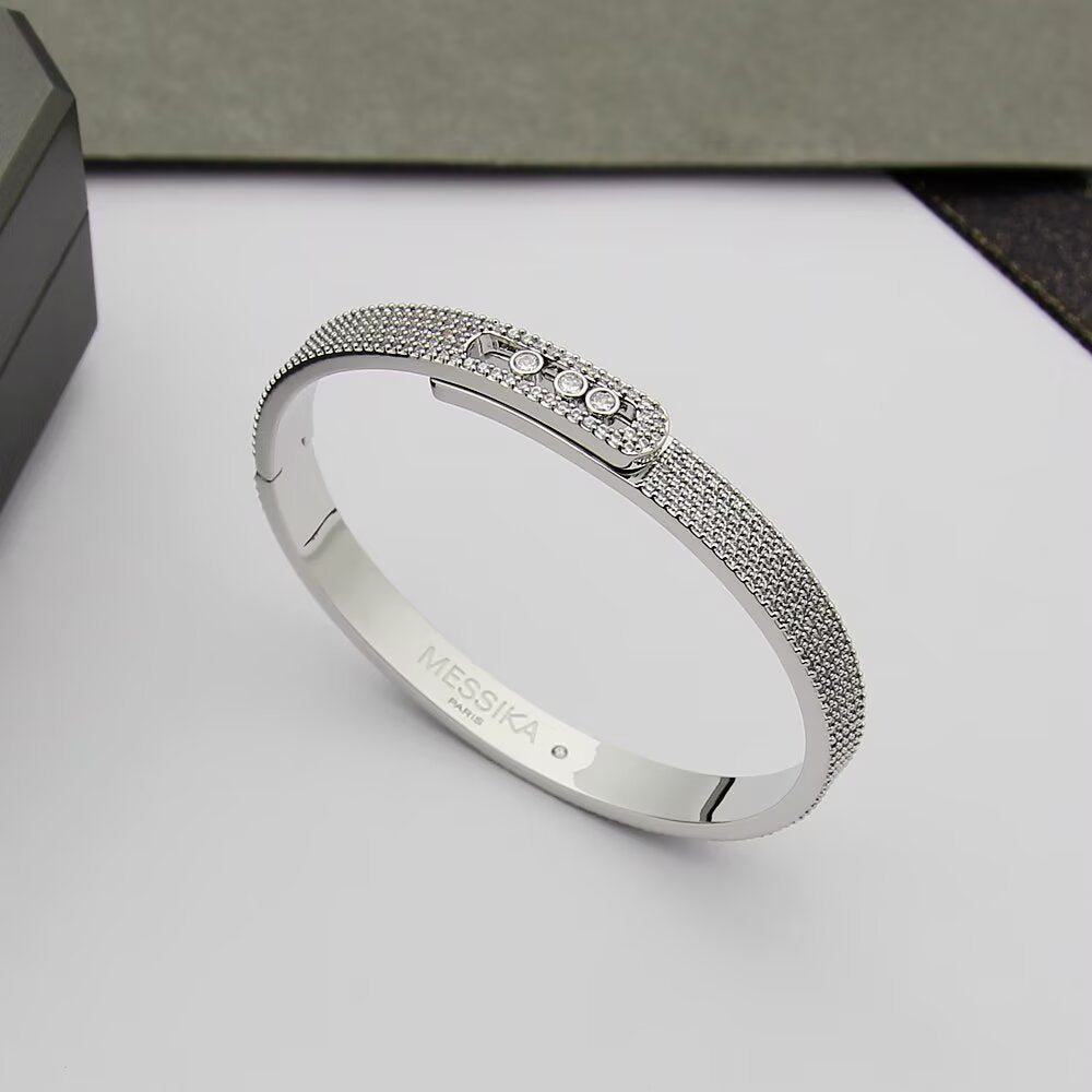 [AURORA]Move Noa Full Pavé Diamond Bangle Bracelet