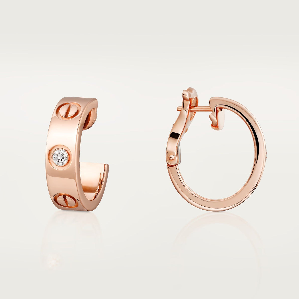 [AURORA]LOVE EARRINGS 5.7MM 2 DIAMONDS