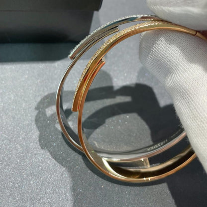 [AURORA]Move Noa Rose Gold Pavé Diamond Bangle Bracelet