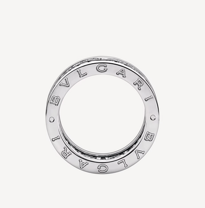 [AURORA]ZERO 1 WITH PAVED DIAMONDS ON THE SPIRAL RING