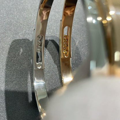 [AURORA]Move Noa Rose Gold Pavé Diamond Bangle Bracelet