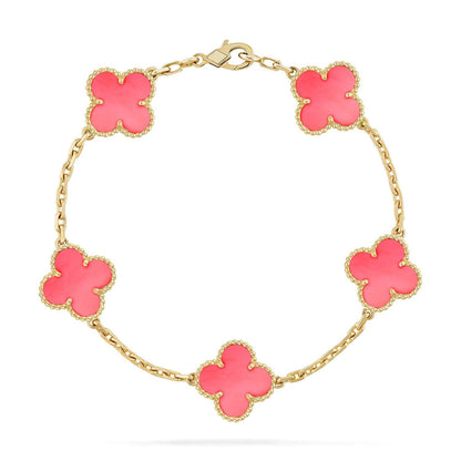 [AURORA]CLOVER 5 MOTIFS  PINK MOP BRACELET COLLECTION