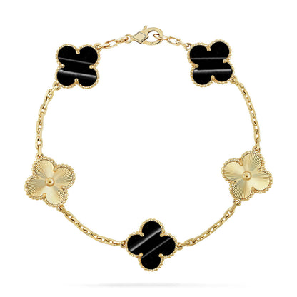 [AURORA] CLOVER 5 MOTIF PULSAR STONE BRACELET COLLECTION