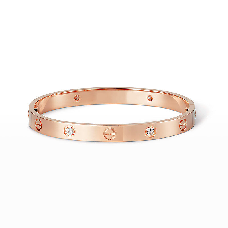 [AURORA]LOVE BRACELET 6.1MM 4 DIAMONDS