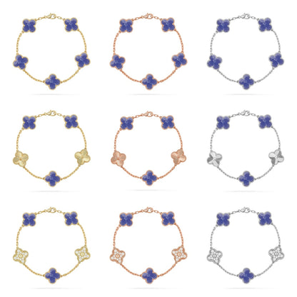 [AURORA]CLOVER 5 MOTIF BLUE VEINS BRACELET COLLECTION