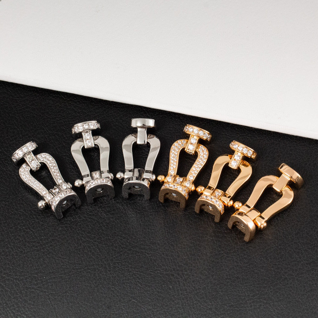 [AURORA]FORCE LARGE HORSESHOE FULL DIAMOND BRACELET GOLD