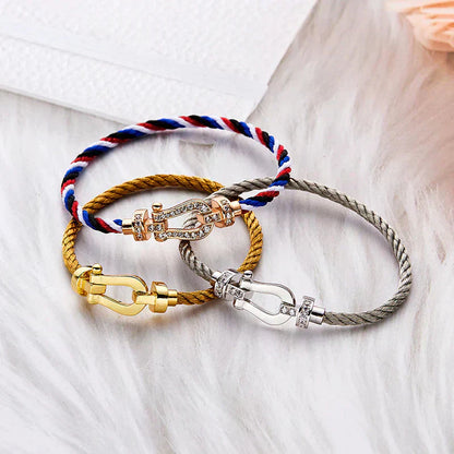 [AURORA]FORCE LARGE HORSESHOE NO DIAMOND BRACELET GOLD