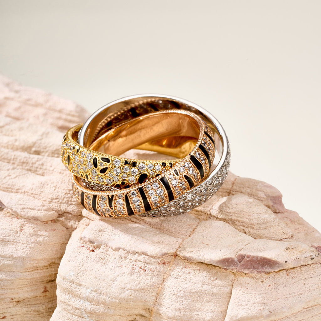 [AURORA]TRINITY  RING LEOPARD PRINT