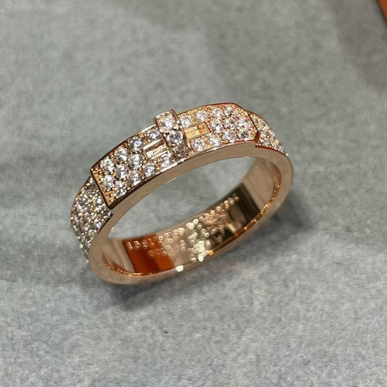 [AURORA]KELLY PINK GOLD DIAMOND RING