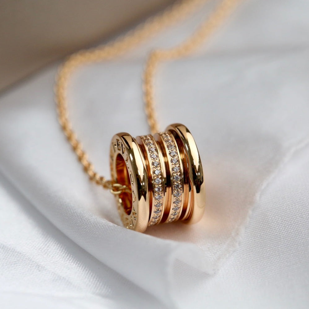 [AURORA]ZERO 1 PINK GOLD DIAMOND NECKLACE