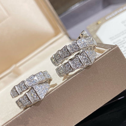 [AURORA]SERPENTI DOPPELRING SILBER MIT DIAMANTEN