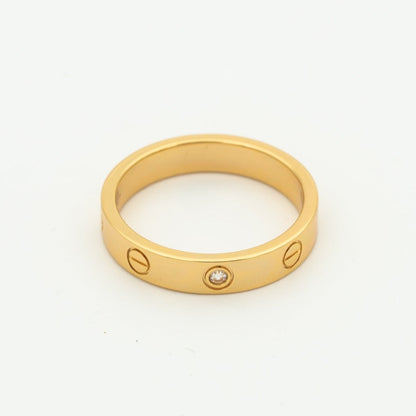 [AURORA] LIEBESRING 4MM 1 DIAMANT ROTGOLD