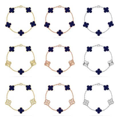 [AURORA]CLOVER 5 MOTIF LAPIS LAZULI BRACELET COLLECTION