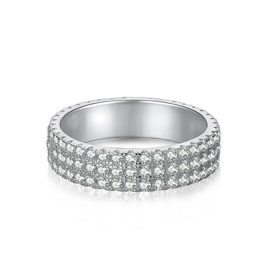 [AURORA]Dainty Round Cut Tennis Ring