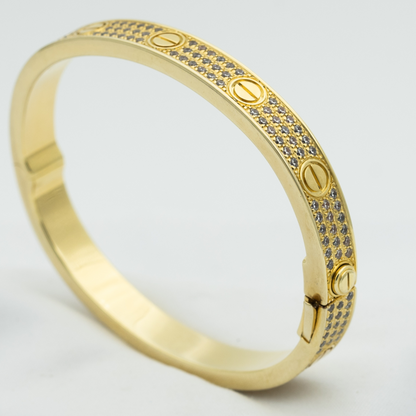 [AURORA]LOVE BRACELET 6.1MM DIAMOND-PAVED