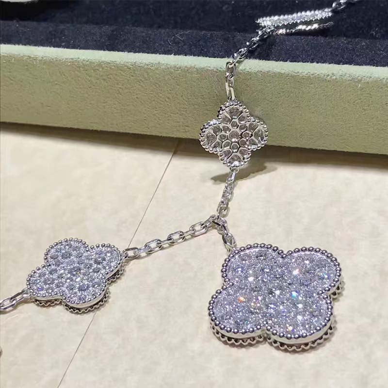 [basloveJW]CLOVER 6 MOTIVE SILBER DIAMANT ARMBAND