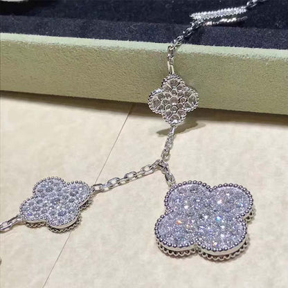 [basloveJW]CLOVER 6 MOTIVE SILBER DIAMANT ARMBAND