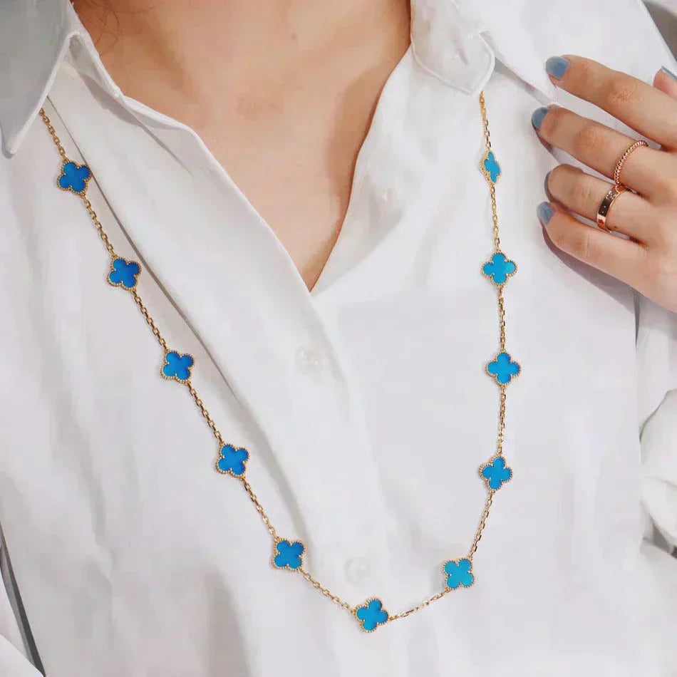 [AURORA]CLOVER 20 MOTIFS TURQUOISE GOLD