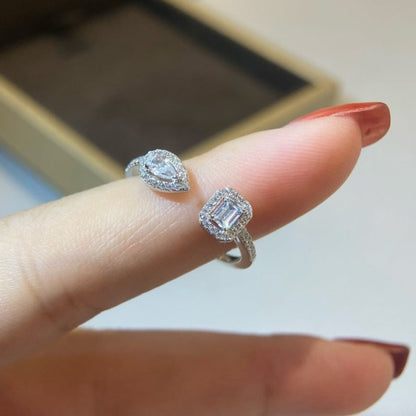[AURORA]MY TWIN TOI & MOI SILVER DIAMOND RING
