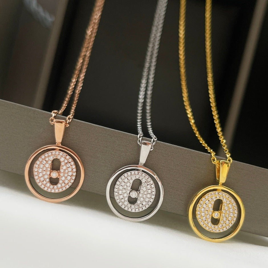 [AURORA]LUCKY MOVER PM PAVED NECKLACE